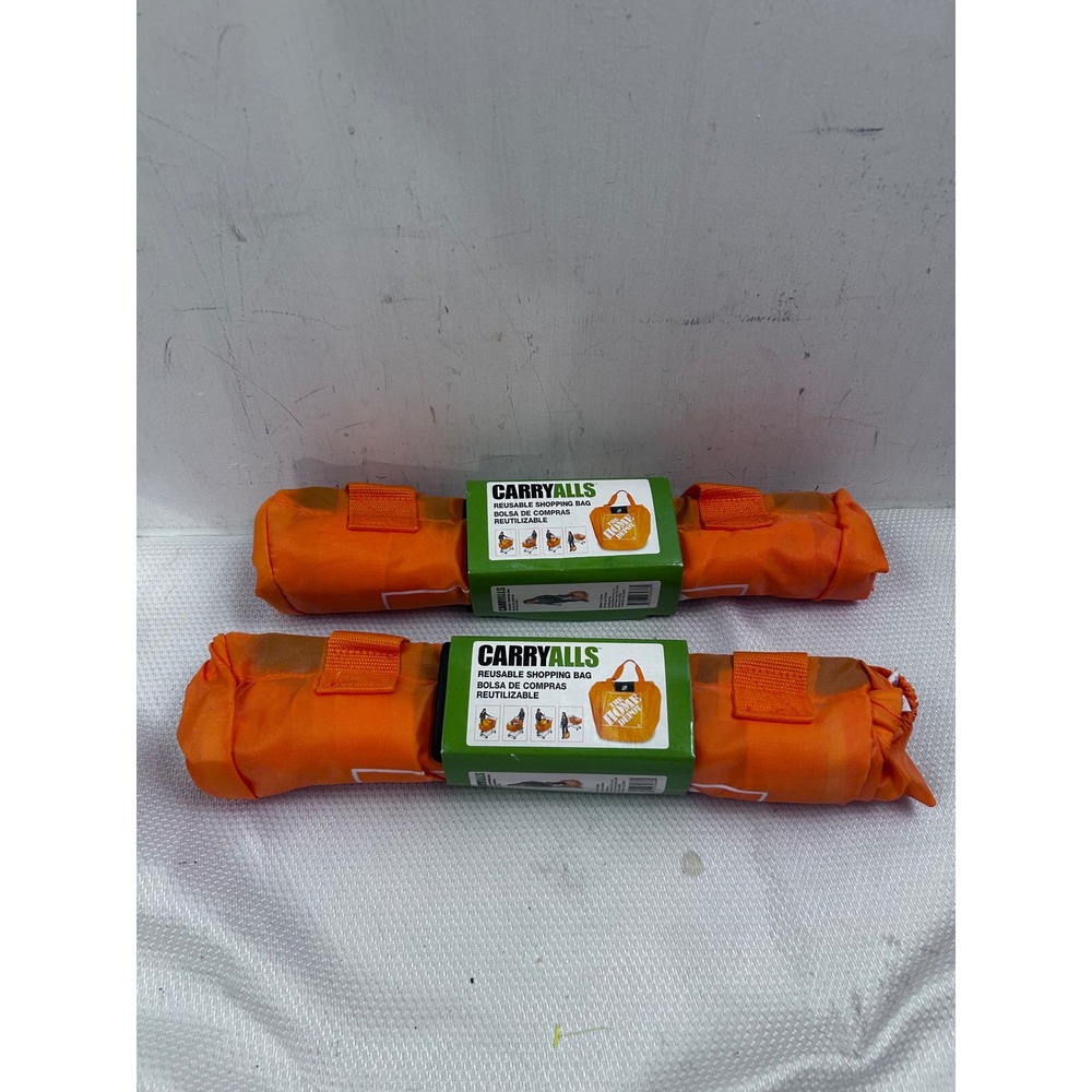 The Home Depot Reusable Shopping Bag Set 2PK Orange CarryAlls Unisex